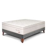 Cama Europea Royal Prince Flexible Gris 2 plazas