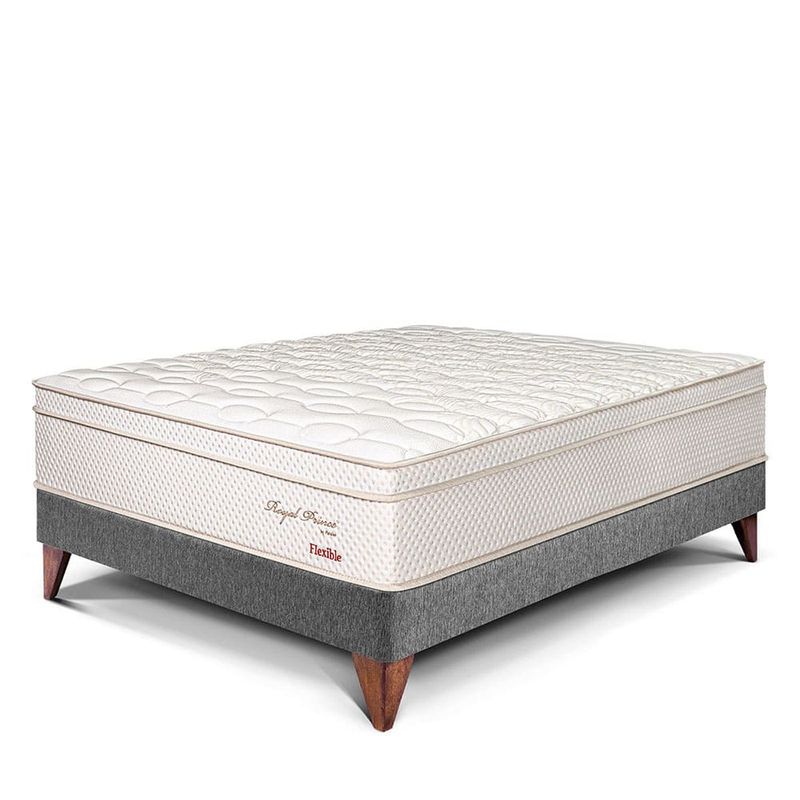 Cama Europea Royal Prince Flexible Gris 2 plazas