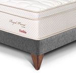 Cama Europea Royal Prince Flexible Gris 2 plazas