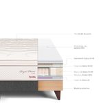 Cama Europea Royal Prince Flexible Gris 2 plazas