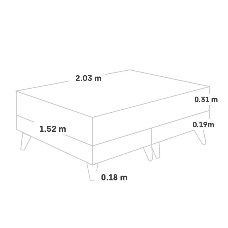 Cama Europea Royal Prince Flexible Chocolate Queen