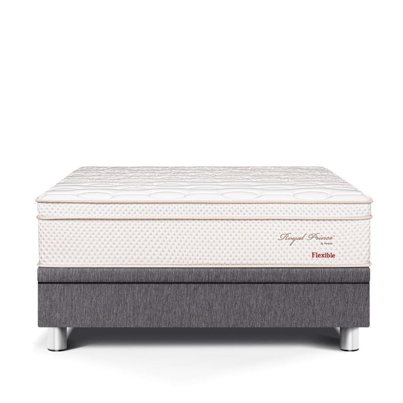 Cama Boxet Royal Prince Flexible Gris | 1.5 plazas