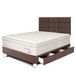 Dormitorio Royal Prince con cajones Blocks Flexible Chocolate 1.5 plazas