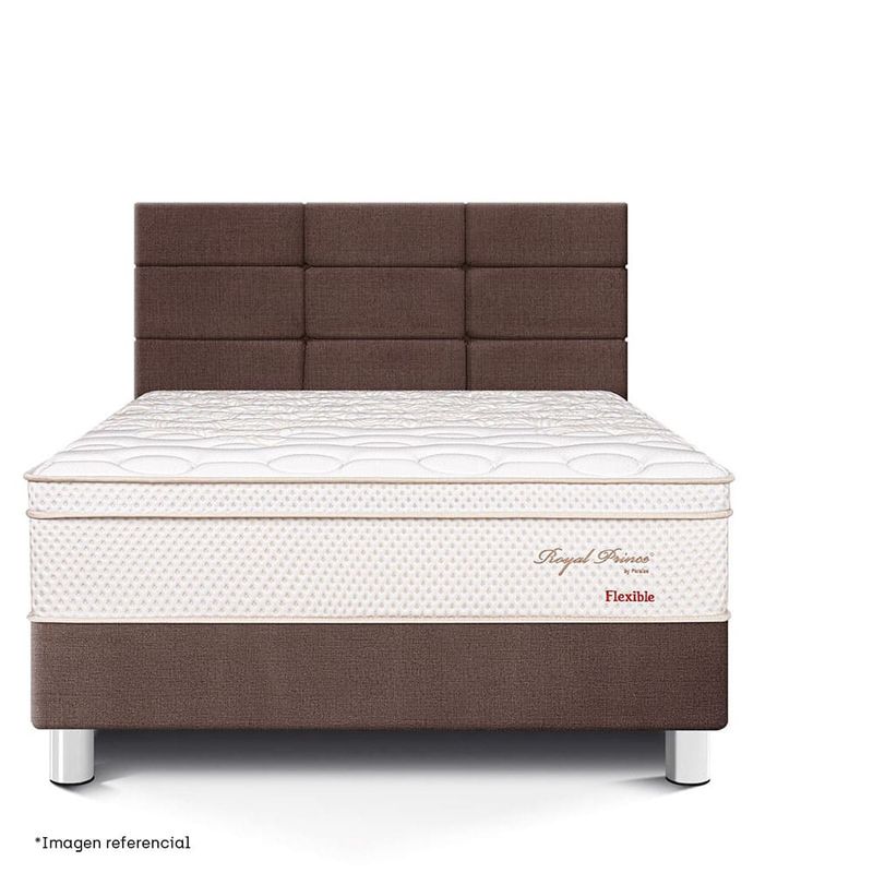 Dormitorio Royal Prince Blocks Flexible Chocolate 1.5 plazas