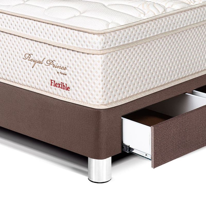 Dormitorio Royal Prince con cajones Gold Flexible Chocolate | 1.5 plazas