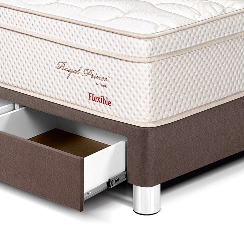 Dormitorio Royal Prince con cajones Gold Flexible Chocolate | Queen