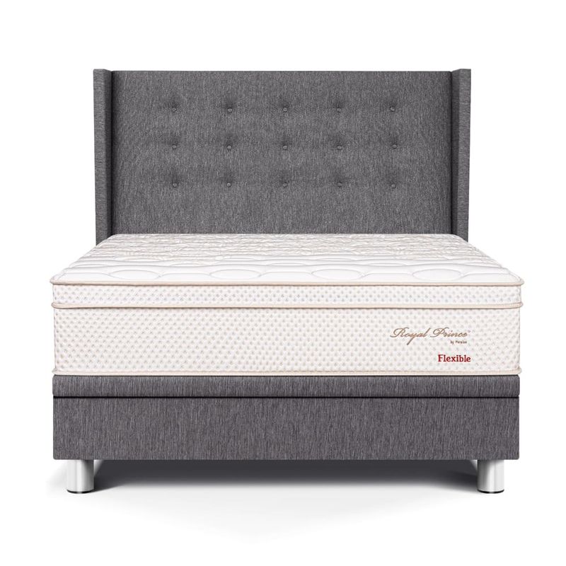 Dormitorio Boxet Gold Royal Prince Flexible Gris | 2 plazas