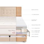 Dormitorio Royal Prince con cajones Flexible Champagne | 2 plazas