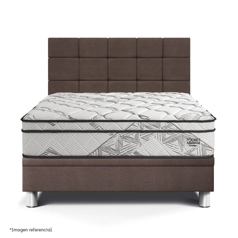 Dormitorio Boxet Blocks Pocket Advance Chocolate | Queen