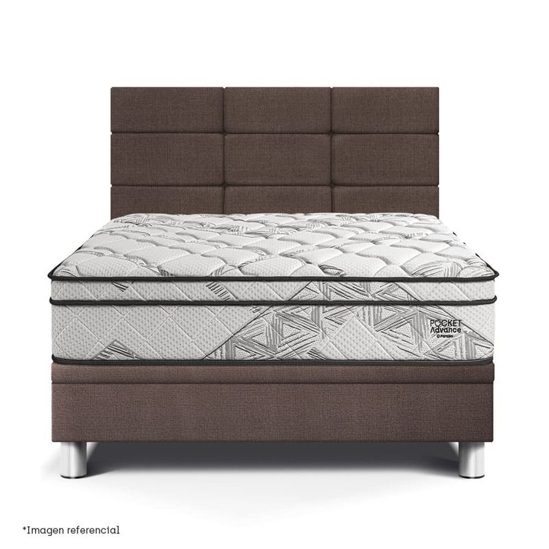 Dormitorio Boxet Blocks Pocket Advance Chocolate | 1.5 plazas