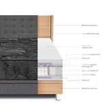 Dormitorio Boxet Gold Pocket Max Black Gris | 2 plazas