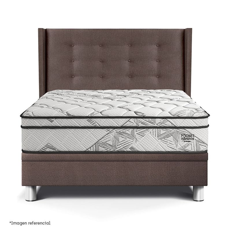 Dormitorio Boxet Gold Pocket Advance Chocolate | 1.5 plazas