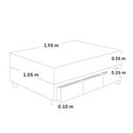 Cama con Cajones Royal Balanzze Chocolate | 1.5 plazas