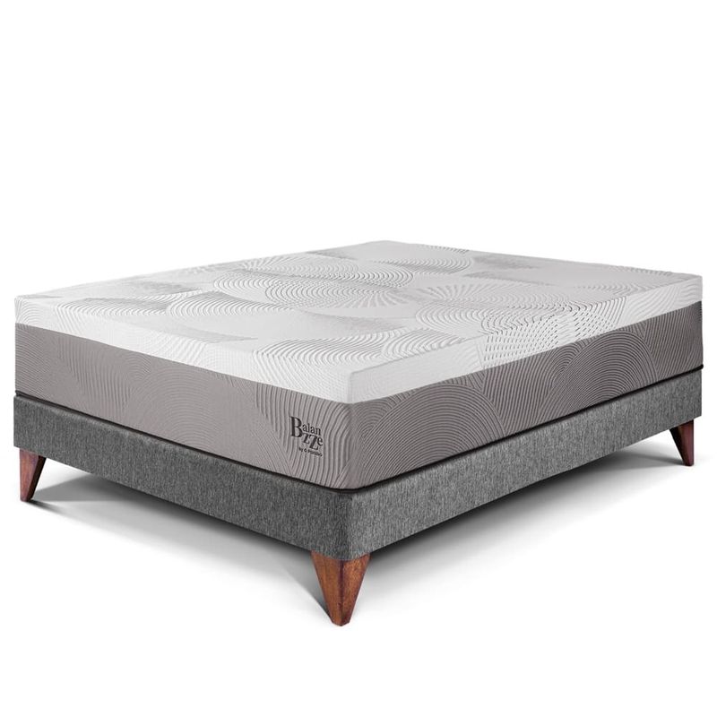 Cama Europea Royal Balanzze Gris | 1.5 plazas