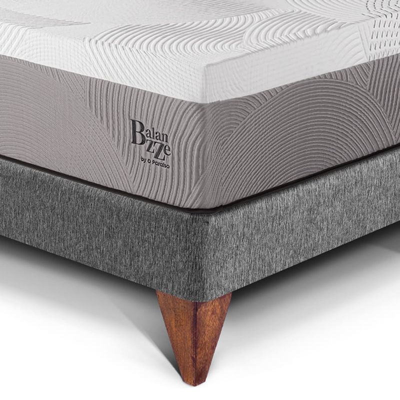 Cama Europea Royal Balanzze Gris | 1.5 plazas