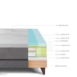 Cama Europea Royal Balanzze Gris | 1.5 plazas