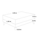 Cama Europea Royal Balanzze Chocolate | 2 plazas