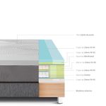 Cama Royal Balanzze Gris | 1.5 plazas