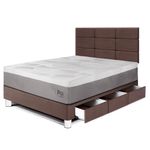 Dormitorio con cajones Royal Balanzze Blocks Chocolate 1.5 plazas