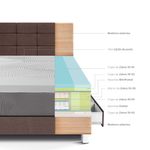 Dormitorio con cajones Royal Balanzze Blocks Chocolate 1.5 plazas