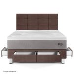 Dormitorio con cajones Royal Balanzze Blocks Chocolate 2 plazas