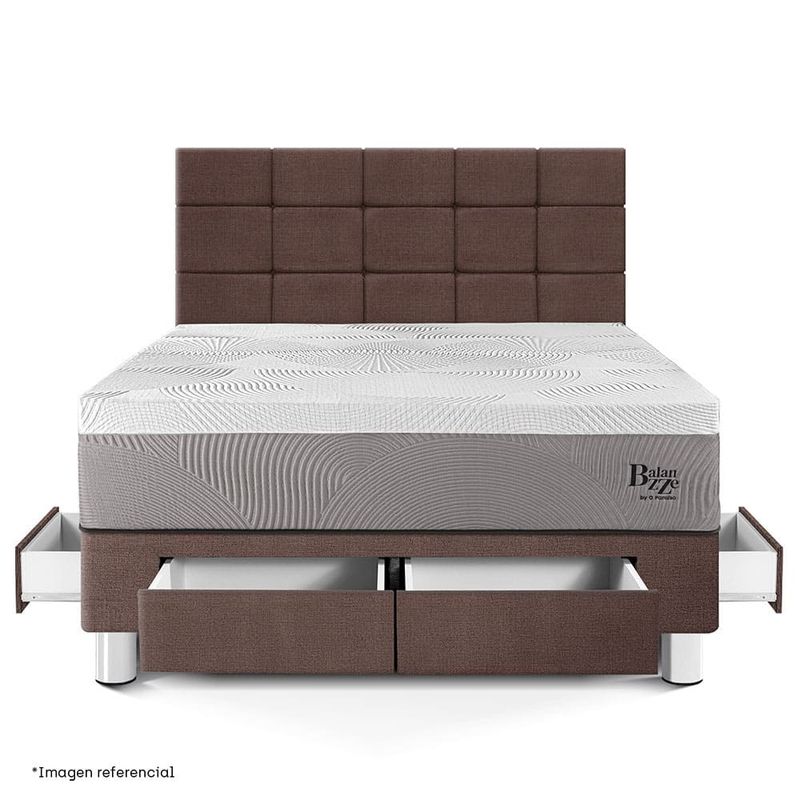 Dormitorio con Cajones Royal Balanzze Blocks Chocolate | Queen