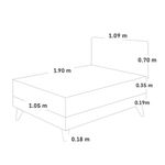 Dormitorio Europeo Royal Balanzze Blocks Chocolate 1.5 plazas