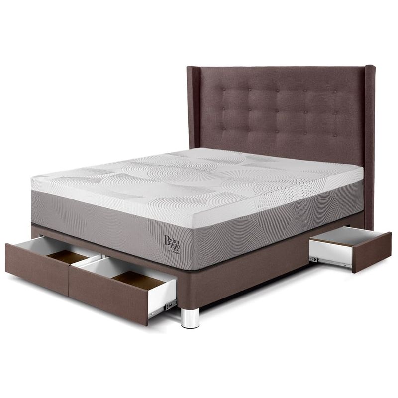 Dormitorio con Cajones Royal Balanzze Gold Chocolate | 2 plazas