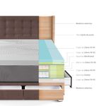 Dormitorio con Cajones Royal Balanzze Gold Chocolate | 2 plazas