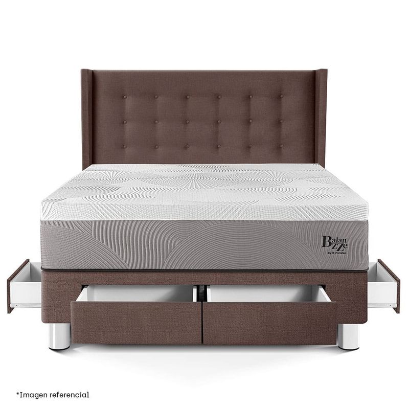 Dormitorio con Cajones Royal Balanzze Gold Chocolate | Queen