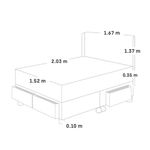 Dormitorio con Cajones Royal Balanzze Gold Chocolate | Queen