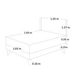 Dormitorio Europeo Royal Balanzze Gold Chocolate 1.5 plazas
