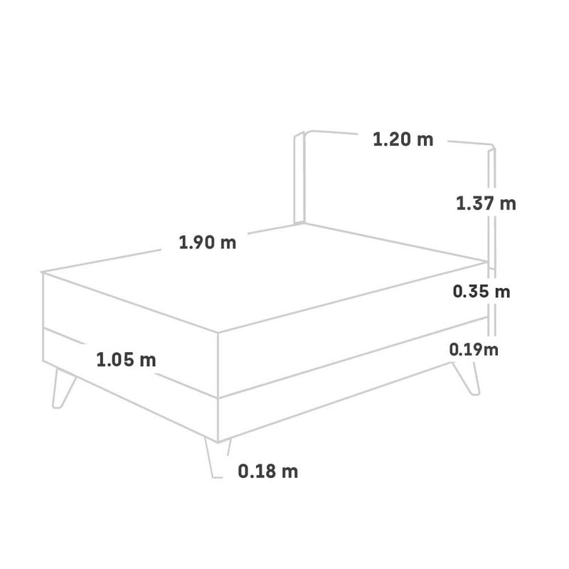 Dormitorio Europeo Royal Balanzze Gold Chocolate 1.5 plazas