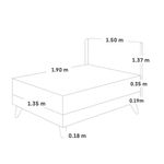 Dormitorio Europeo Royal Balanzze Gold Chocolate 2 plazas