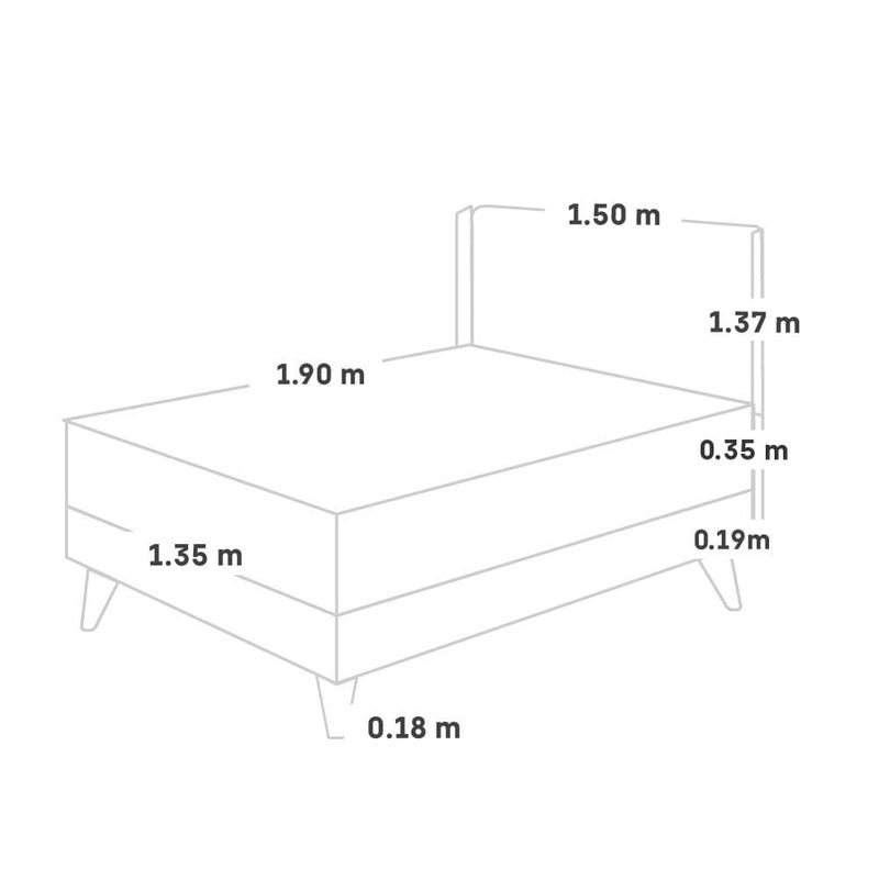 Dormitorio Europeo Royal Balanzze Gold Chocolate 2 plazas