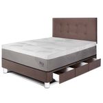Dormitorio con cajones Royal Balanzze Chocolate 1.5 plazas