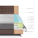 Dormitorio con cajones Royal Balanzze Chocolate 1.5 plazas