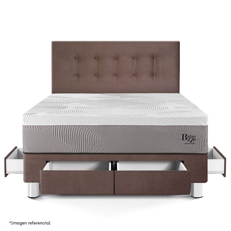 Dormitorio con Cajones Royal Balanzze Chocolate | 2 plazas