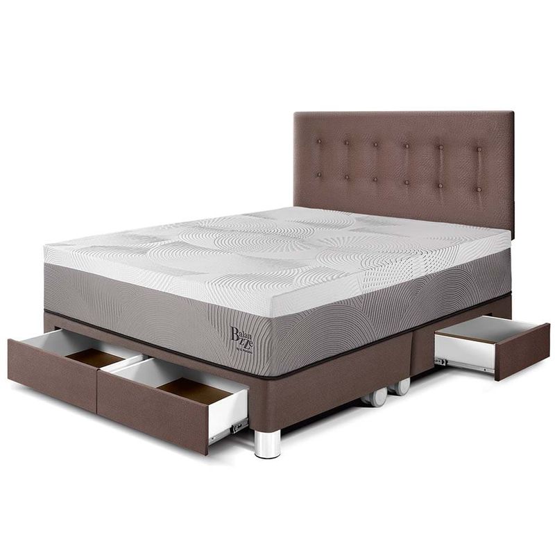 Dormitorio con Cajones Royal Balanzze Chocolate | Queen