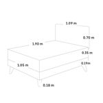 Dormitorio Europeo Royal Balanzze Chocolate | 1.5 plazas