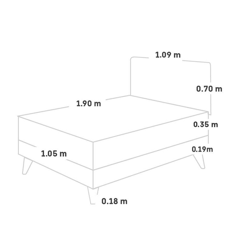 Dormitorio Europeo Royal Balanzze Chocolate | 1.5 plazas