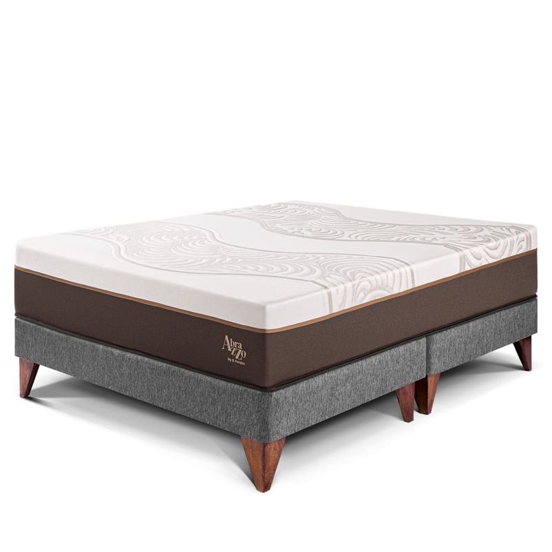 Cama Europea Royal Abrazzo Gris| King