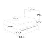 Dormitorio con cajones Royal Abrazzo Blocks Chocolate | 1.5 plazas