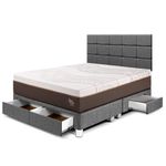 Dormitorio con cajones Royal Abrazzo Blocks Gris | Queen