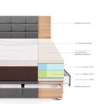 Dormitorio con cajones Royal Abrazzo Blocks Gris | Queen