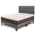 Dormitorio Europeo Royal Abrazzo Blocks Gris | King