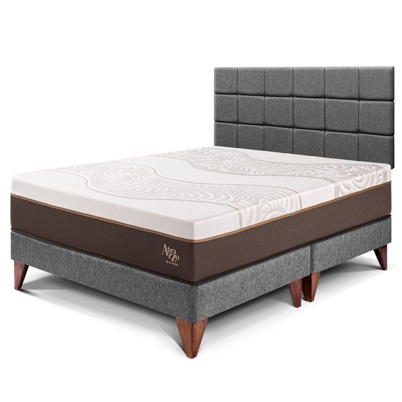 Dormitorio Europeo Royal Abrazzo Blocks Gris | King