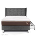 Dormitorio con cajones Royal Abrazzo Gold Gris | 1.5 plazas