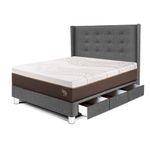 Dormitorio con cajones Royal Abrazzo Gold Gris | 1.5 plazas