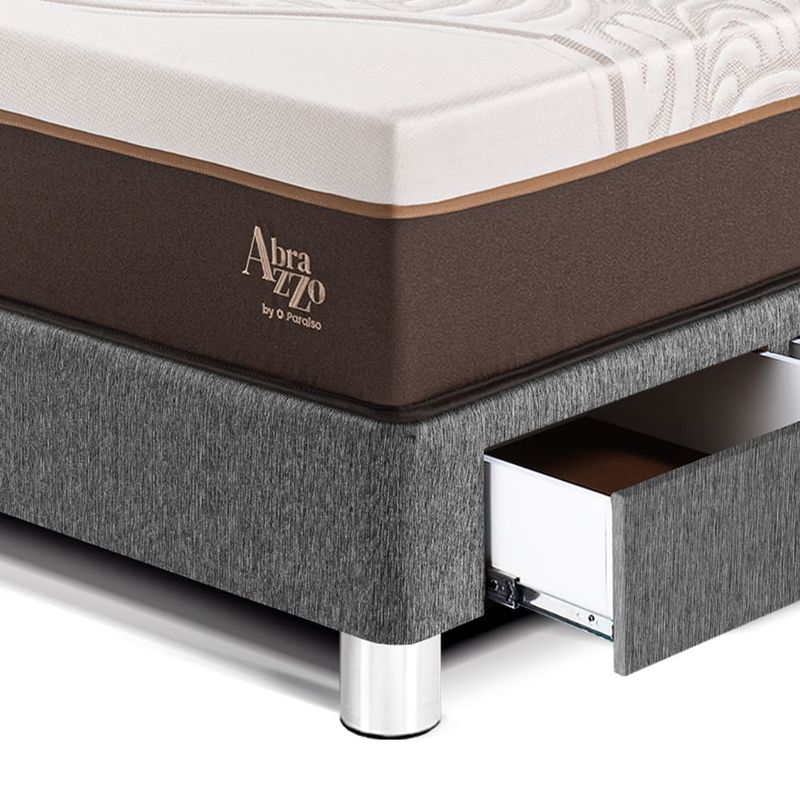 Dormitorio con cajones Royal Abrazzo Gold Gris | 1.5 plazas